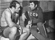 Леван Тедиашвили и Юрий Шахмурадов (тренер сборной СССР по вольной борьбе в 1970е годы)
